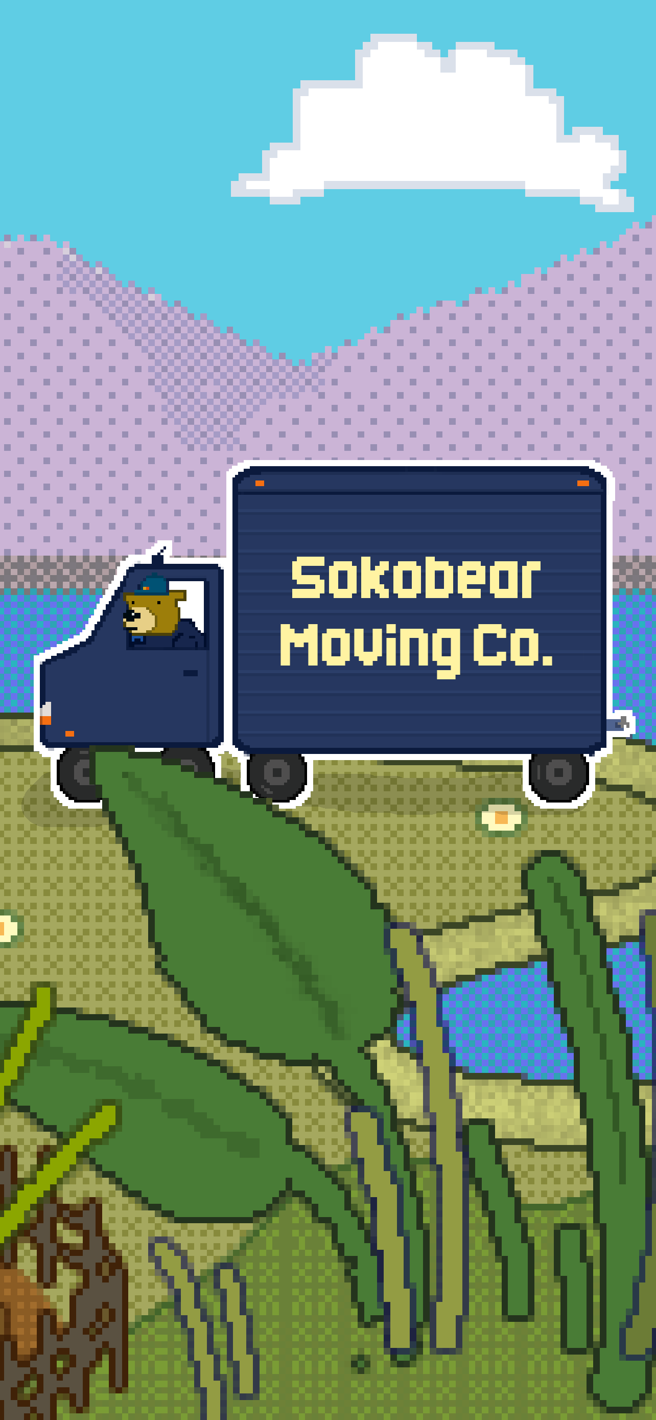 Sokobear in his moving truck