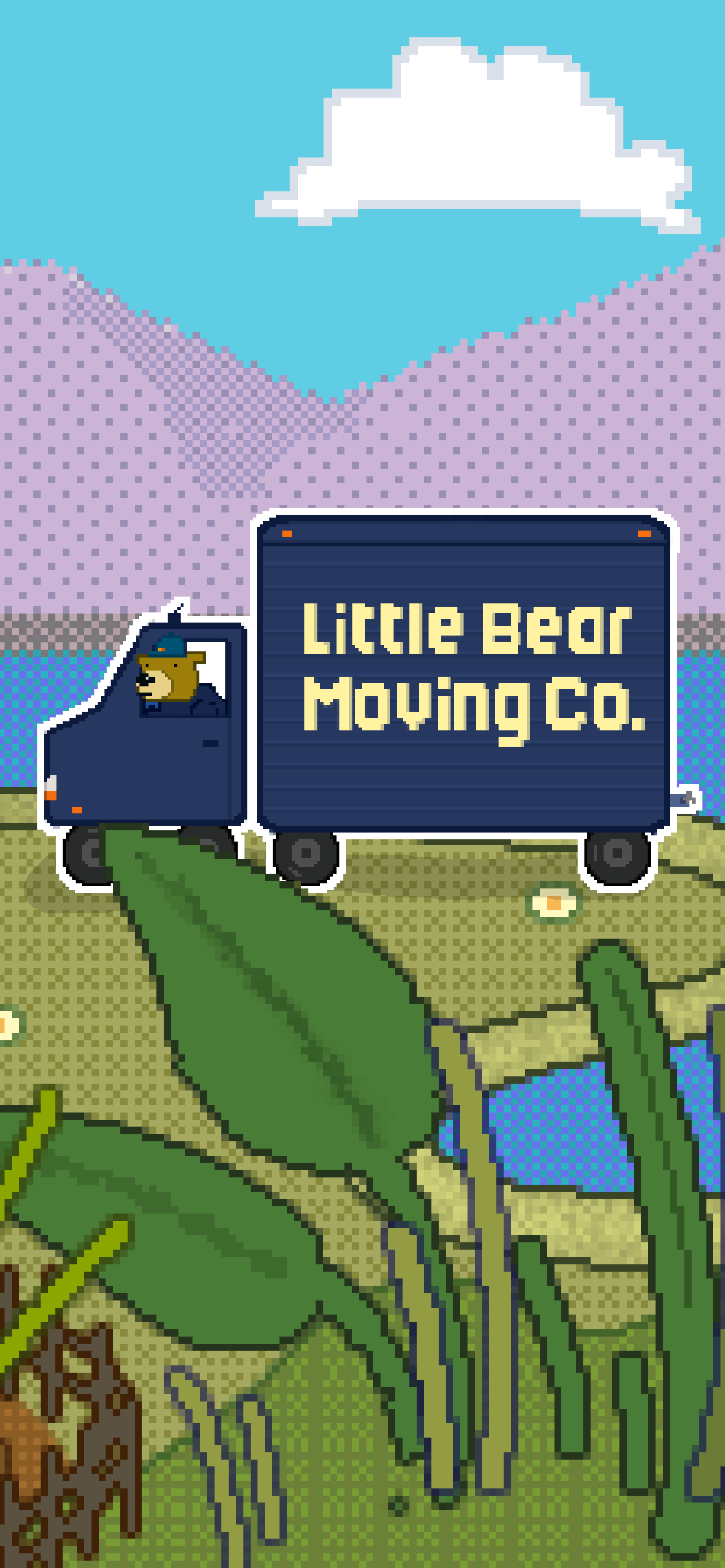 Little Bear in his moving truck